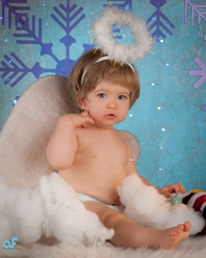Fotografias y Christmas Navidad Noelia vestida de Angelito